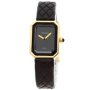 Pre-owned Yellow Gold watches Chanel Vintage , Black , Dames