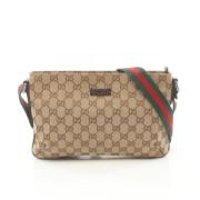 Pre-owned Canvas gucci-bags Gucci Vintage , Beige , Dames