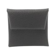 Pre-owned Leather wallets Hermès Vintage , Black , Dames