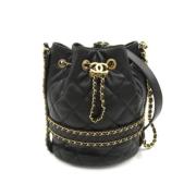 Pre-owned Leather chanel-bags Chanel Vintage , Black , Dames