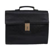 Pre-owned Leather gucci-bags Gucci Vintage , Black , Heren