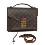 Pre-owned Canvas handbags Louis Vuitton Vintage , Brown , Dames