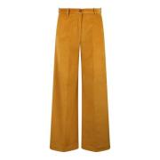 Suede Katoen Wijde Pijp Broek Nine In The Morning , Yellow , Dames