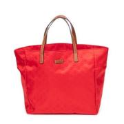 Pre-owned Canvas totes Gucci Vintage , Red , Dames