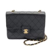 Pre-owned Leather chanel-bags Chanel Vintage , Black , Dames