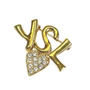 Pre-owned Yellow Gold brooches Yves Saint Laurent Vintage , Yellow , D...