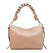 Stijlvolle leren handtas met afneembare band Coccinelle , Beige , Dame...