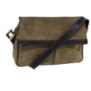 Pre-owned Suede shoulder-bags Loewe Pre-owned , Green , Dames