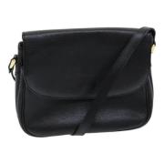 Pre-owned Leather shoulder-bags Burberry Vintage , Black , Dames