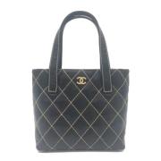 Pre-owned Leather chanel-bags Chanel Vintage , Black , Dames