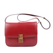 Pre-owned Leather celine-bags Celine Vintage , Red , Dames