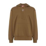 Stijlvolle Gebreide Hoodie Trui Diesel , Brown , Heren