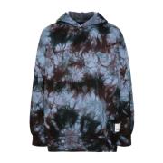 Korenbloemblauwe Space Print Hoodie Emporio Armani , Multicolor , Here...