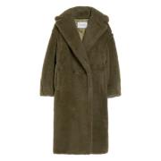 Groene Alpaca Wol Jas Max Mara , Green , Dames