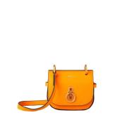 Micro Amberley Dubbel Gele Leren Tas Mulberry , Yellow , Dames