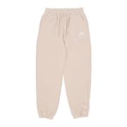 Fleece Trainingsbroek Mid-rise Oversized Nike , Beige , Dames