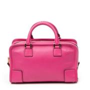 Pre-owned Leather handbags Loewe Pre-owned , Pink , Dames