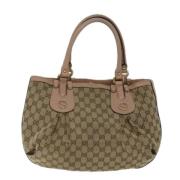 Pre-owned Canvas handbags Gucci Vintage , Beige , Dames