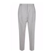 Kasjmierwollen Broek met Achterzak Eleventy , Gray , Dames