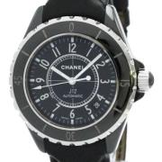 Pre-owned Leather watches Chanel Vintage , Black , Heren