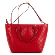 Pre-owned Leather handbags Gucci Vintage , Red , Dames