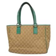 Pre-owned Canvas gucci-bags Gucci Vintage , Beige , Dames