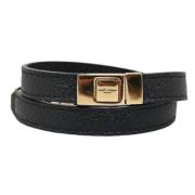 Pre-owned Leather belts Yves Saint Laurent Vintage , Black , Dames