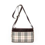 Pre-owned Canvas shoulder-bags Burberry Vintage , Beige , Dames