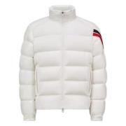 Witte Donsjas met Rits Moncler , White , Heren