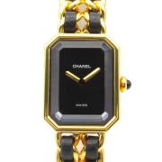 Pre-owned Leather watches Chanel Vintage , Black , Dames