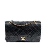 Pre-owned Leather shoulder-bags Chanel Vintage , Black , Dames