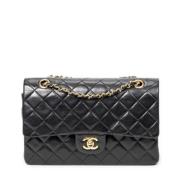 Pre-owned Leather shoulder-bags Chanel Vintage , Black , Dames