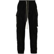 Zwarte elastische broek met zakken Rick Owens , Black , Heren