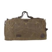 Groene Gecoate Canvas Handtas VON Dutch , Beige , Dames