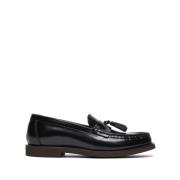 Zwarte Kalfsleren Loafers Brunello Cucinelli , Black , Dames