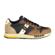 Bruine Herensportschoenen met Contrastdetails Blauer , Brown , Heren