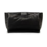 Zwarte Nappa Leren Schitterende Detail Tas Brunello Cucinelli , Black ...