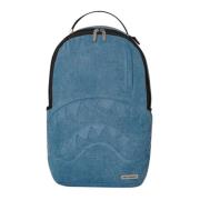 Stone Washed Shark Denim Rugzak Sprayground , Blue , Heren