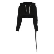 Zwarte Geknipte Hoodie Rick Owens , Black , Dames