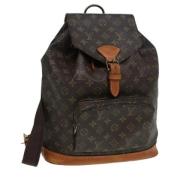 Pre-owned Canvas backpacks Louis Vuitton Vintage , Brown , Dames