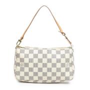 Pre-owned Coated canvas handbags Louis Vuitton Vintage , White , Dames