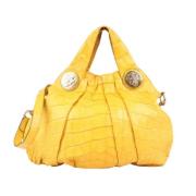 Pre-owned Leather handbags Gucci Vintage , Yellow , Dames