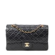 Pre-owned Leather shoulder-bags Chanel Vintage , Black , Dames