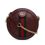 Pre-owned Leather crossbody-bags Gucci Vintage , Red , Dames