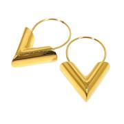 Pre-owned Yellow Gold earrings Louis Vuitton Vintage , Yellow , Dames