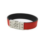 Pre-owned Leather bracelets Louis Vuitton Vintage , Red , Dames