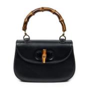 Pre-owned Leather handbags Gucci Vintage , Black , Dames