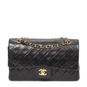 Pre-owned Leather shoulder-bags Chanel Vintage , Black , Dames