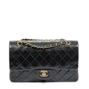 Pre-owned Leather shoulder-bags Chanel Vintage , Black , Dames