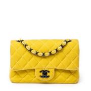 Pre-owned Canvas shoulder-bags Chanel Vintage , Yellow , Dames